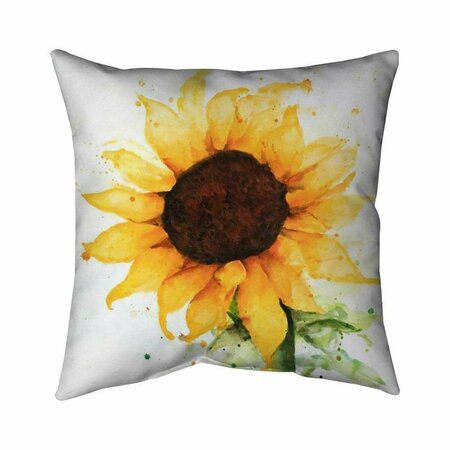 BEGIN HOME DECOR 26 x 26 in. Sunflower-Double Sided Print Indoor Pillow 5541-2626-FL240